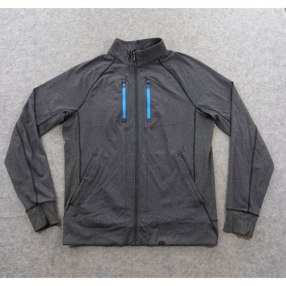 Lululemon Jacket Mens Large Gray Shirt Full Zip Track Contrast Reversible